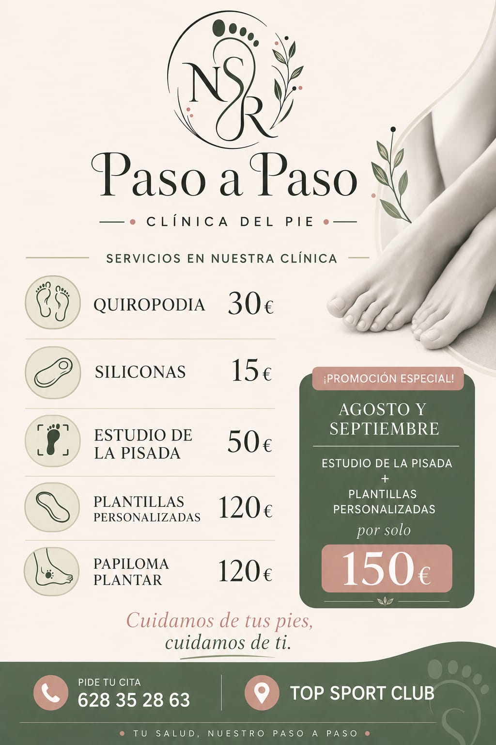 Tarifas podología