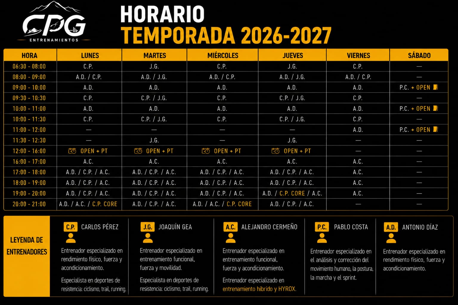 Nuevos horarios!